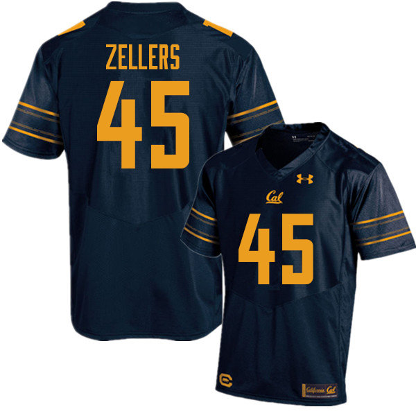 Men #45 Slater Zellers Cal Bears UA College Football Jerseys Sale-Navy